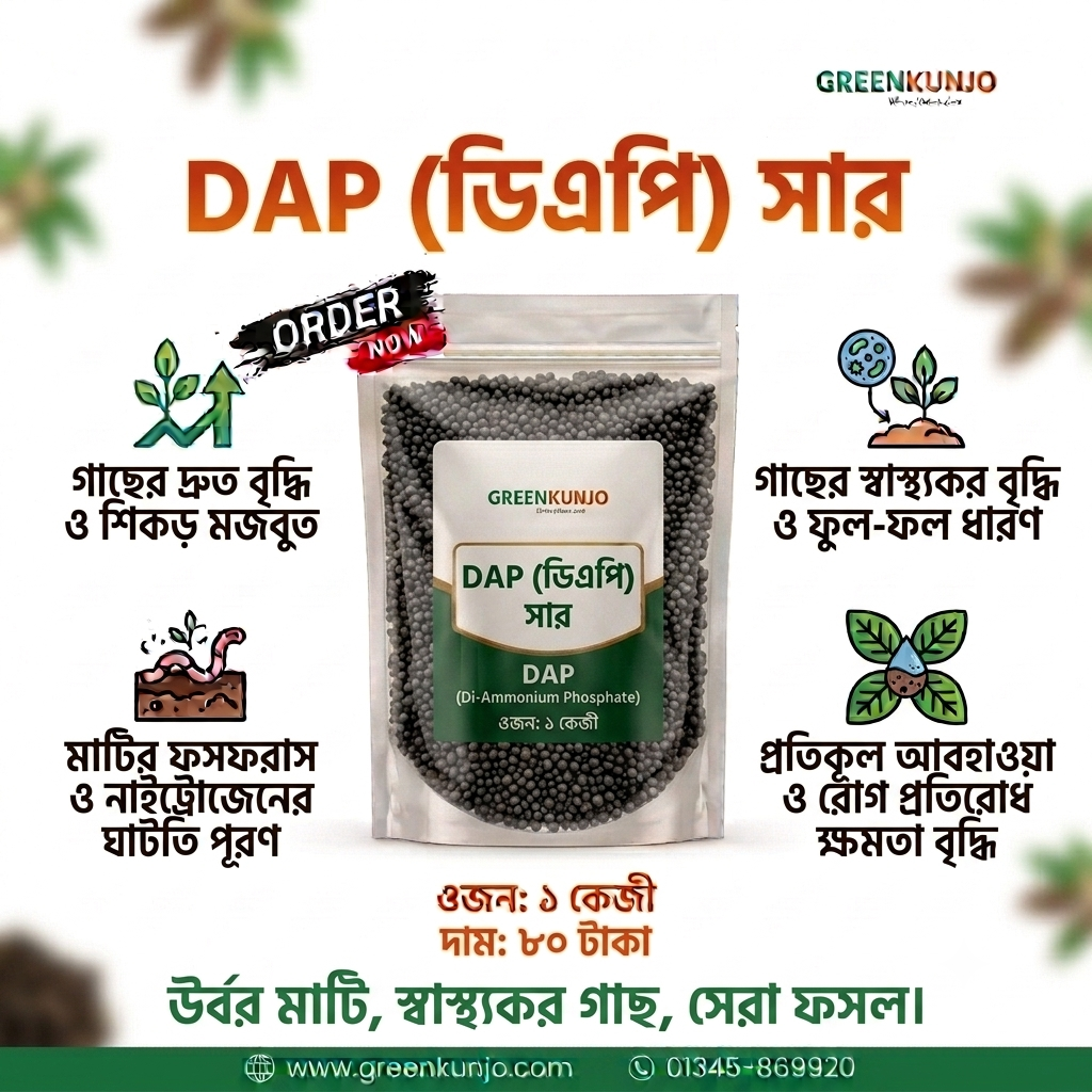 DAP (ড্যাপ) সার - 1 kg ( ফসফরাসের প্রধান উৎস)