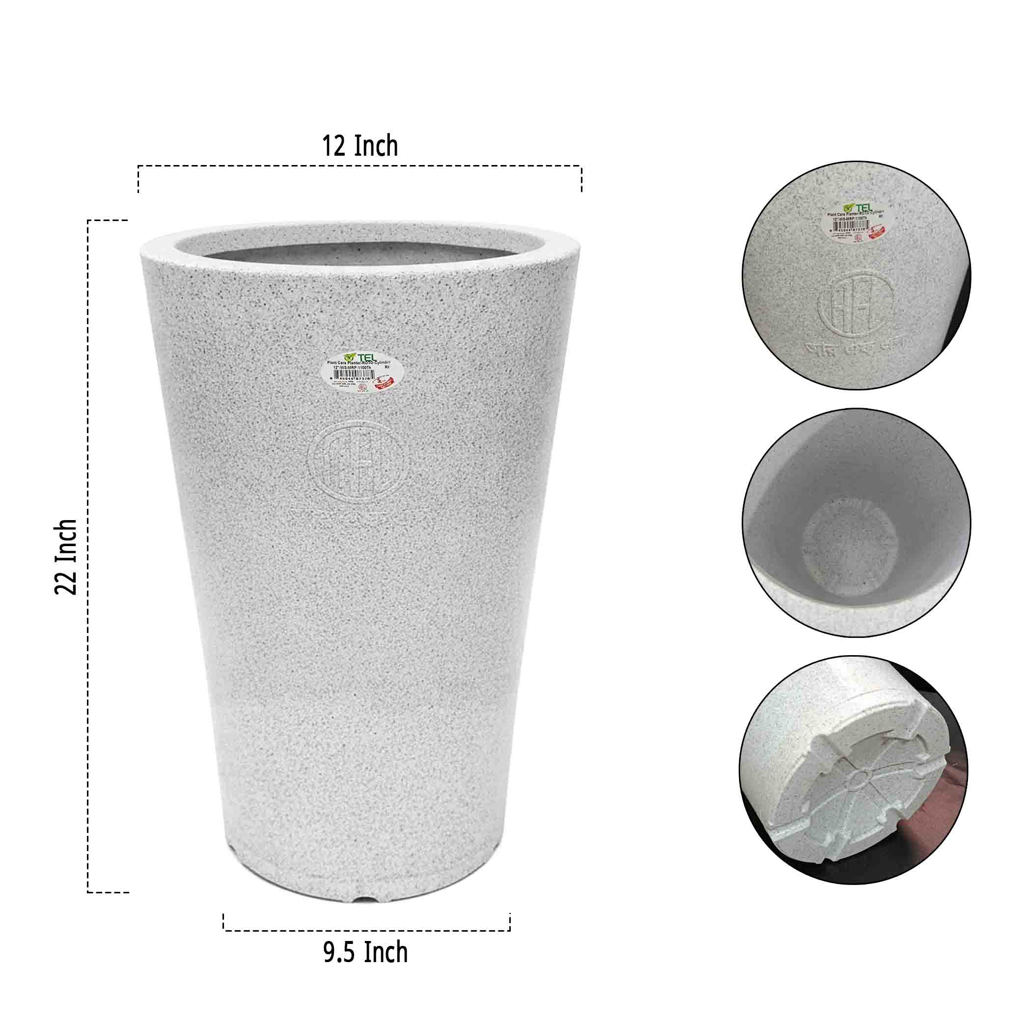 RFL ROTO Plant Care Planter (12X22 Inch) ROTO CYLINDER.