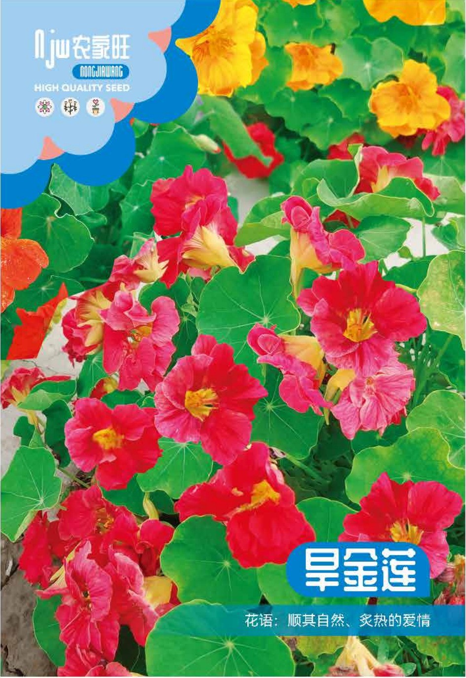 উন্নত জাতের ন্যাস্টারশিয়াম ফুলের বীজ (Nasturtium Seeds - 20 pcs)