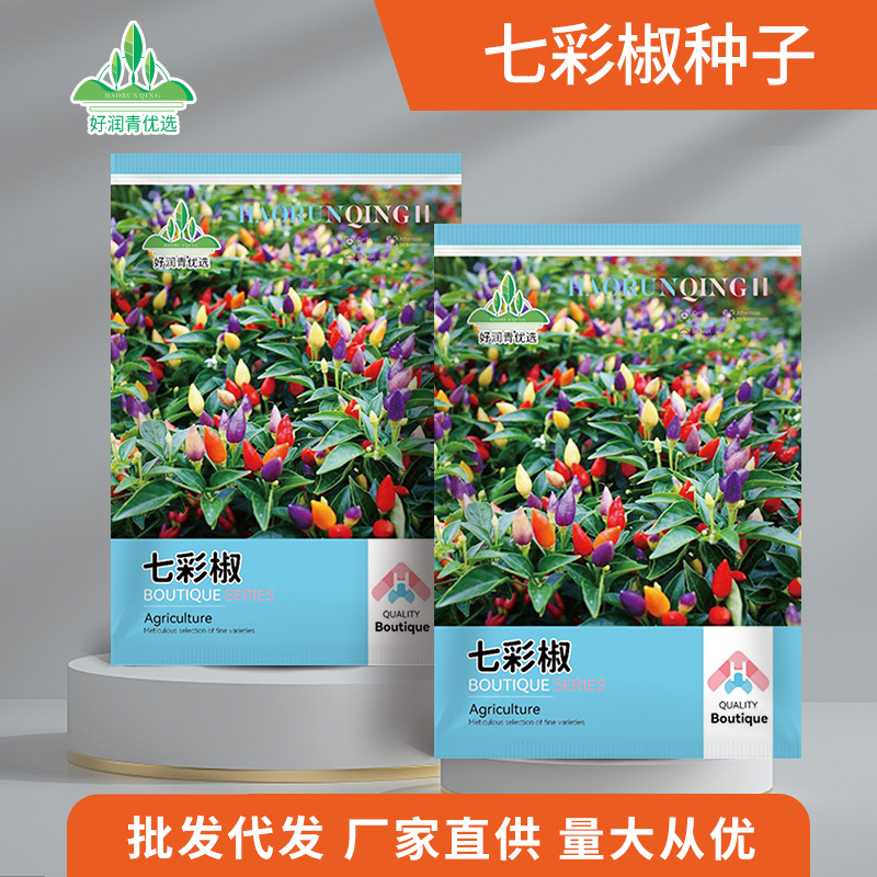 Rainbow Ornamental Pepper Seeds (হাইব্রিড সাতরঙা রঙিন মরিচ বীজ - ১০০ পিস প্যাকেট)